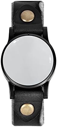 Women's fashion and safety smartwatch - one-touch: emergency siren, GPS location messaging to guardians / loved ones, capture and send pictures and voice recordings. Mirror face. Vintage leather strap