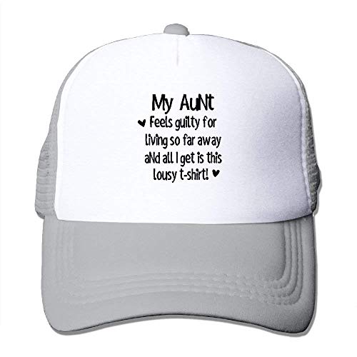 HHKL My Aunt Feels Guilty Unisex Mesh Adjustable Plain Baseball Cap Trucker Hat