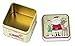 Juvale Christmas Tin Gift Box - 4-Set Square Cookie Candy Storage Containers with Lids for Confectioneries, Holiday Decor, Assorted Colors with Gold Lining, 3 x 3 x 2.5 Inches