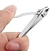 uxcell 2 PCS Angled Nail Clipper Set, Metal Slanted Edge Nail Cutting Clippers for Women and Men, Sharp Fingernail Cutter Toenail Clippers for Thick Toenails, Silver