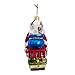 Kurt Adler Santa Sitting on San Francisco Trolley Glass Ornament, 5-Inch