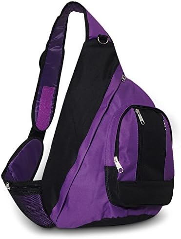 Everest Shoulder Sling Backpack Messenger Bag Purple & Black