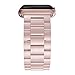 JCHIEN Stainless Steel Replacement Sport Wristband Compatible for Apple Watch Series 3 Series 2 Series 1 iWatch Band (38mm - Rose Gold)