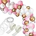 Balloon Arch & Garland Kit - 16Ft Long Pink White Gold Balloons Pack for Girl Birthday Baby Shower Wedding Bachelorette Party Decorations