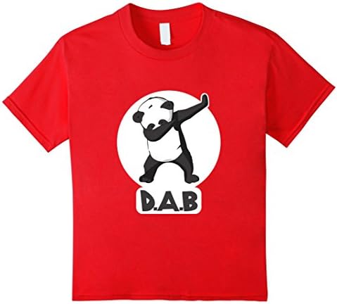 Kids Panda Dab Dance Dab Funny T Shirt 10 Red
