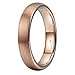 THREE KEYS JEWELRY 2mm 4mm 6mm 8mm Rose Gold Tungsten Ring Brushed Wedding Band Engagement Ring Unisex