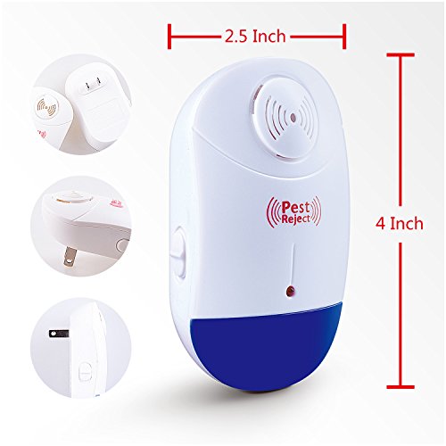 Sago Brothers 2018 NEWEST Pest Control Ultrasonic Pest Repeller, Electronic Mosquito Repellent Plug in for Mice, Roaches, Bed Bugs, Flies (2 Pack), Human/Pets Friendly - Thumbnail 3