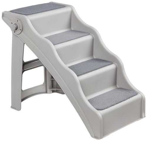 Amazon Basics Foldable Non-Slip Pet Stairs for Small Dogs and Cats, Senior Pets…