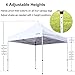 Ohuhu EZ Pop-Up Canopy Tent with Sidewall, Sturdy Commercial Instant Shelter with Removal Side Wall for More Shade, 4 Adjustable Height, Ground Pins, Rope (9.6 x 9.6 ft)