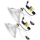 Simple Deluxe HIWKLTCLAMPLIGHTMX2 2-Pack Clamp Lamp Light with 8.5 Inch Aluminum Reflector up to 150 Watt E26/E27 Socket (no Bulb Included) 6 Feet 18/2 SPT-2 Cord, Silver