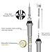 LIUMY Full Set Soldering Iron Kit Electronics, 60W 110V-Adjustable Temperature, 5pcs Different Tips, Desoldering Pump, Tin Wire Tube, Stand, Tweezers, Wire Stripper Cutter, 2pcs Electronic Wire