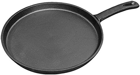 26cmCast Iron Griddle Pre-seasoned Round Cast Iron Pan Perfect For Pancakes Pizzas And Quesadillas.