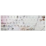 Mosiso Keyboard Cover for Touch Bar Models Newest Version MacBook Pro 13 A1706 & MacBook Pro 15 A1707 (2017 & 2016) with Touch ID, Colorful Marble