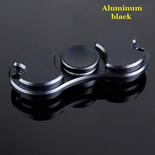 Yorki Tri-Spinner Fidget Toy Plastic EDC Hand Spinner Prime For Autism and ADHD Rotation Time Long Anti Stress Toys (Aluminum black)