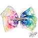 Jojo Siwa Bow for Girls Bundle, 2 Bows and 3 Pack Bracelet - Rainbow and Tie Dye