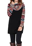 Poulax Women Knitted Lapel Neck Long Sleeve Lightweight Loose Tunic Sweatshirt Tops