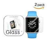 Apple Watch 38mm Smart Watch Screen Protector, Wtbone Tempered Glass [9H Hardness],[ Anti-Scratch],[Anti-Fingerprint](2 pack)