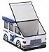 Blue Police Car Storage | Kids Collapsible Folding Toy Storage Organizer |Box Bin and Ottoman -Bedroom Policeman Décor Chest| Christmas Gift Box