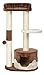 TRIXIE Pilar Cat Scratching Post 39.4 Inch - with Durable Sisal Rope (Gray) and Condo, Two Platforms, Top Platform with Backrest & Dangling Cat Toy - in Gray