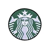 Starbucks Embroidered Iron on Patch ,Sew on Logo Clothes Clothing Coffee