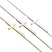 Jstyle 3 Pcs a Set Stainless Steel Sideways Cross Necklace for Women Pendant Chain 16, 20 Inch