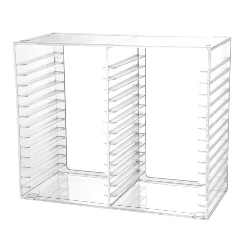 Stackable Clear Plastic CD Holder holds 30 standard CD jewel cases