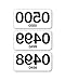 Live Sale Reverse Numbered Stickers (0001-0500) / Mirrored Consecutive Numbered 1