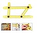 Angle Ruler, Angle Measurement Tool,Foamsky Template Tool Multi-Angle Measuring Ruler for Carpenter,Handymen, Builders, Craftsmen and DIY-ers