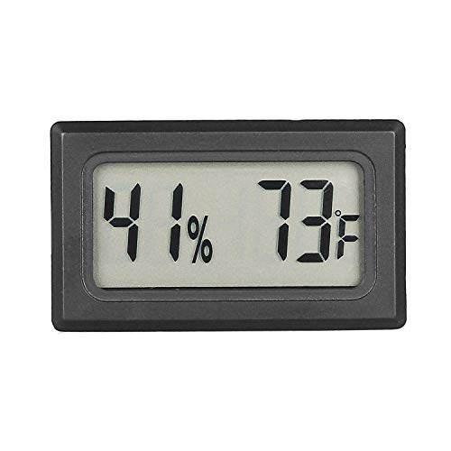 Mini Digital Hygrometer Humidor Cigar Box Hygrometer Thermometer Indoor Humidity Monitor with Temperature Humidity Gauge Meter for Cars Incubators and Brooders Climb Pet (Fahrenheit)
