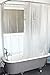 D&L Extra Wide Vinyl Shower Curtain for a Clawfoot Tub/Opaque with Magnets 180