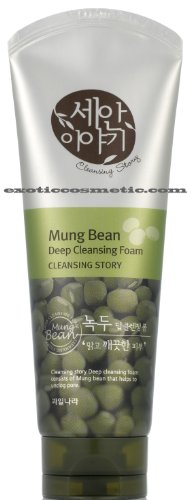 New Cleansing Story Natural Deep Facial Foam Cleanser - Green Gram by Kwailnara