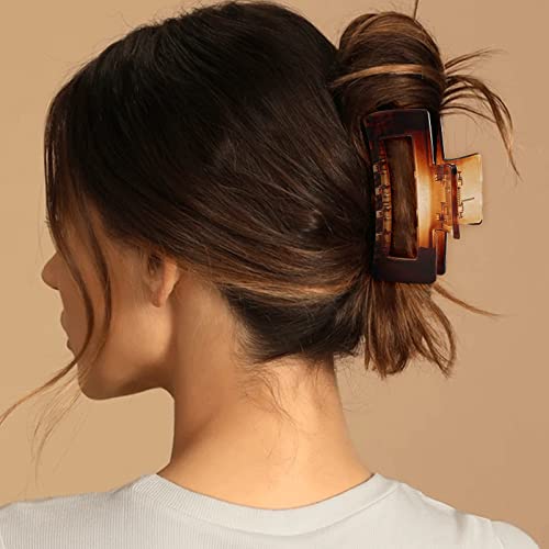 10 PCS Hair Claw Clips for Women, 3 Inch Strong Hold Matte Hair Claw Clips for Thick Hair, Fashion Hair Styling Accessories for Girls, Large Hair Clips for Women Thick Hair(10 Colors)