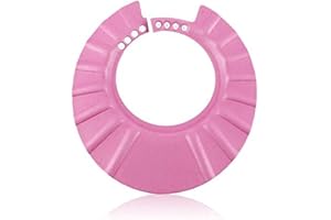 Shuiniba Baby Safe Shampoo Shower Bathing Protection Soft Shower Cap Hat Wash Hair Shield for Children Kids (Pink)