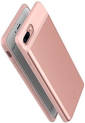 Kiker Mobile - iPhone Battery Charging Case 2500/3700 mAh for iPhone 6/7/8/ and 6/7/8 Plus, Portable Wireless Charging Case Extended Battery Pack Rose Gold, iPhone 6p/7p/8p (5.5")