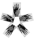 Pack of 5 RIGHT UPPER PART OF HAND AS SEEN IN VOGUE Indian Arabian Tattoo Reusable Stickers LAMINAU Stencils