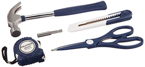 KOLOTOOL 39-Piece Portable Household Repair Hand Tool Set with Case Patriot Edition (Blue)