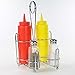Tablecraft Products Retro Condiment Caddy Set, 1 Pack, Stainless Steel
