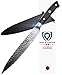 Dalstrong Professional Serrated Utility Knife - 6 inch - Shogun Series - Petty - Damascus - Japanese AUS-10V Super Steel Kitchen Knife Gift - Cooking Knife - Black G10 Handle - Sheath Included