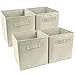 Sorbus 4-Pack Foldable Storage Cube Basket Bin, Beige