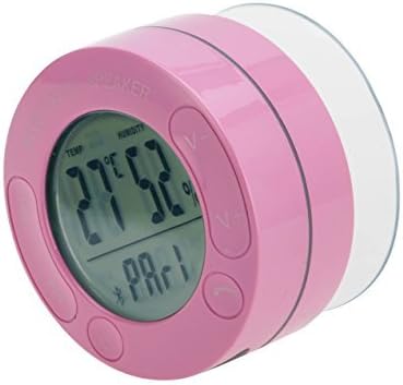 GRANDEY bts 66 Portable Waterproof Bluetooth V3.0 + EDR Shower Speaker with diaplay Temperature and Humidity Handsfree Speakerphone with Suction Cup Suitable (pink)