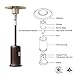 BELLEZE 48,000 BTU Outdoor Propane Heaters Outdoor, CSA Certified Outside Heater with Safety Auto Shut Off Valve, Piezo Ignition System, Wheels for Portable Mobility, Hammer Finished - Mocha