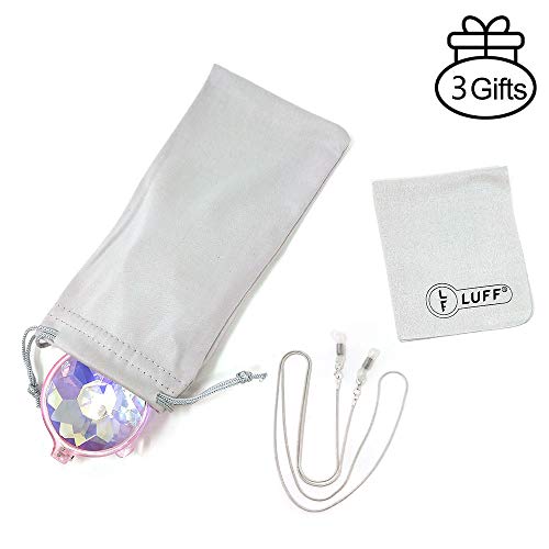 LUFF GloFX Ultimate Kaleidoscope Glasses Lightweight Glass Diffracted Lens For Christmas Halloween Music Festival Party(White) - Thumbnail 4