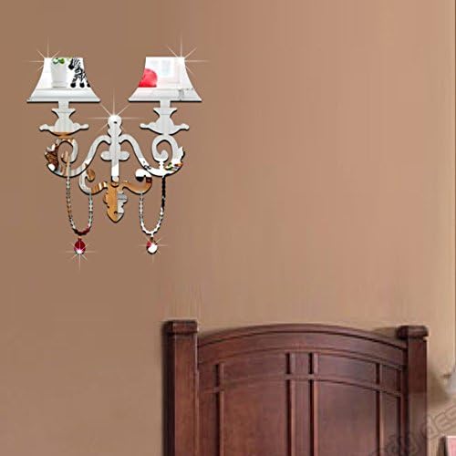 GK-Acrylic wall surface 3d dual-lamp stereo mirror wall ,Silver