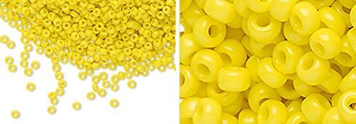 Miyuki Glass Rocailles Seed Beads - 250 Gram Package (Opaque Yellow - 404)