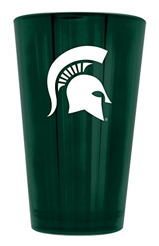 NCAA Michigan State Spartans 16oz Glass Glacier Highball with Solid Finish