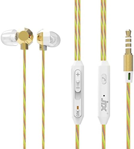 Earbuds with Microphone and Volume Control,AIKON Hands Free in Ear Headphones with Microphone Stereo Super Bass Noise Isolation in Ear Earphones with Microphone (gold)