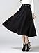 CHARLES RICHARDS CR Women's High Waist A-line Flared Long Skirt Winter Fall Midi Skirt