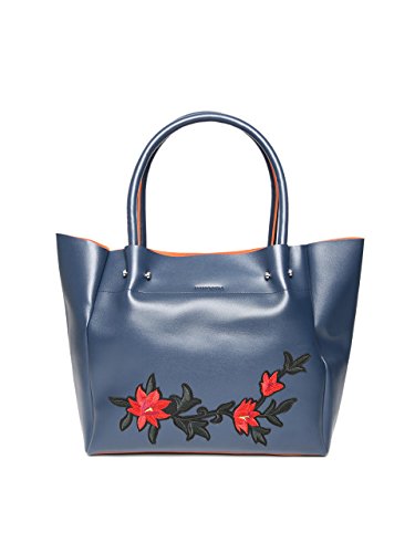 kanvas katha women's tote bag (navy blue) ()
