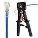 ITBEBE RJ45 Crimping Tool Made of Hardened Steel with Wire Cutter Stripping Blades and Textured Grips (RJ45 CRIMPER BLACK)