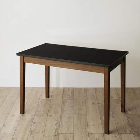 Amazon ブラック ウォールナット ダイニングテーブル W115のみ ガラスと木の異素材mixモダンデザインダイニング Glassik グラシックより ﾉｰﾌﾞﾗﾝﾄﾞ品 ダイニングテーブル オンライン通販